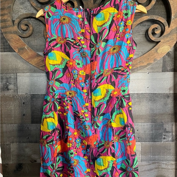 Tunic Blouse Bold Floral Colorful Summer Vacation Bohemian Embellished - Picture 7 of 12